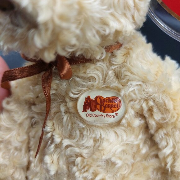 2002 TY Cracker Barrel Old Country Store Herschel Beige Teddy Bear Beanie Babies - Picture 3 of 5